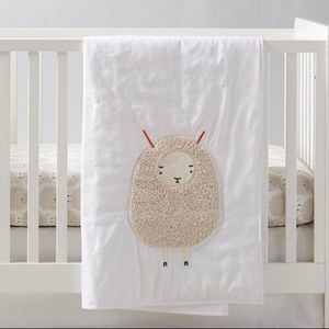 Land of Nod sheep bedding set for baby crib